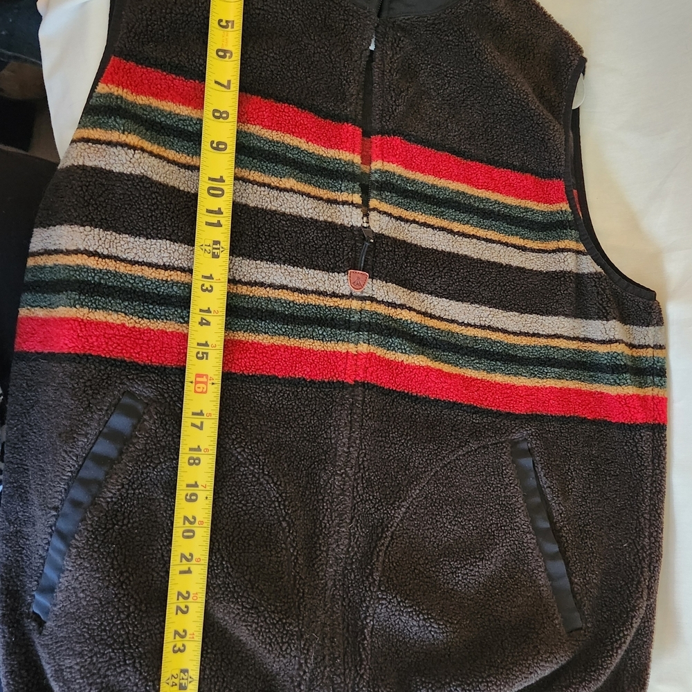 Vintage Y2K Pendelton Men's Multicolor Striped Sweater Vest Large Grandpa - Picture 6 of 10